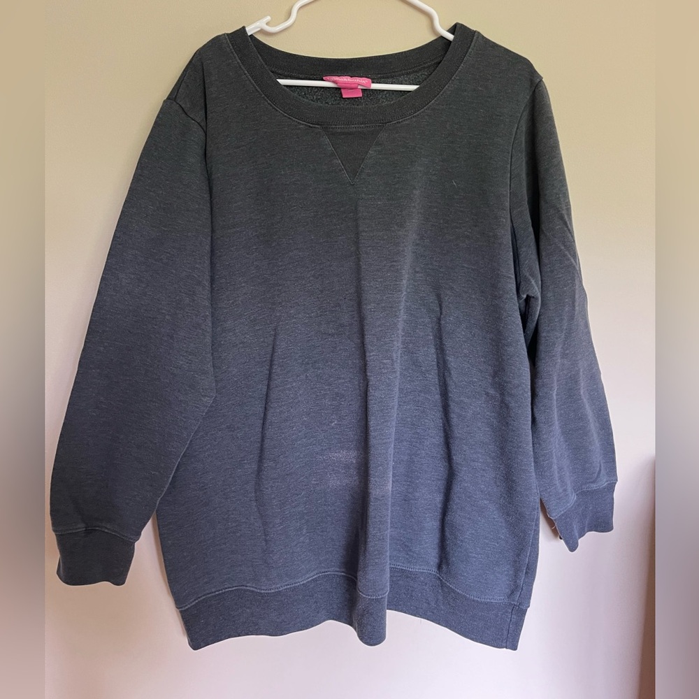 Gray Woman Within Women's Plus Size Fleece Sweatshirt